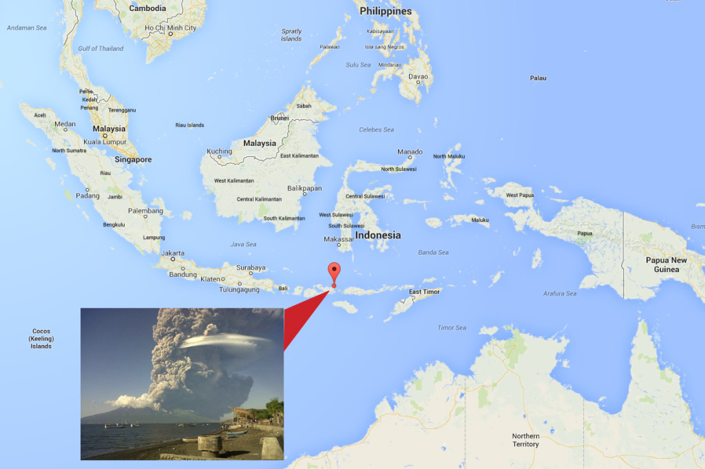Sangeang Api Volcano Map